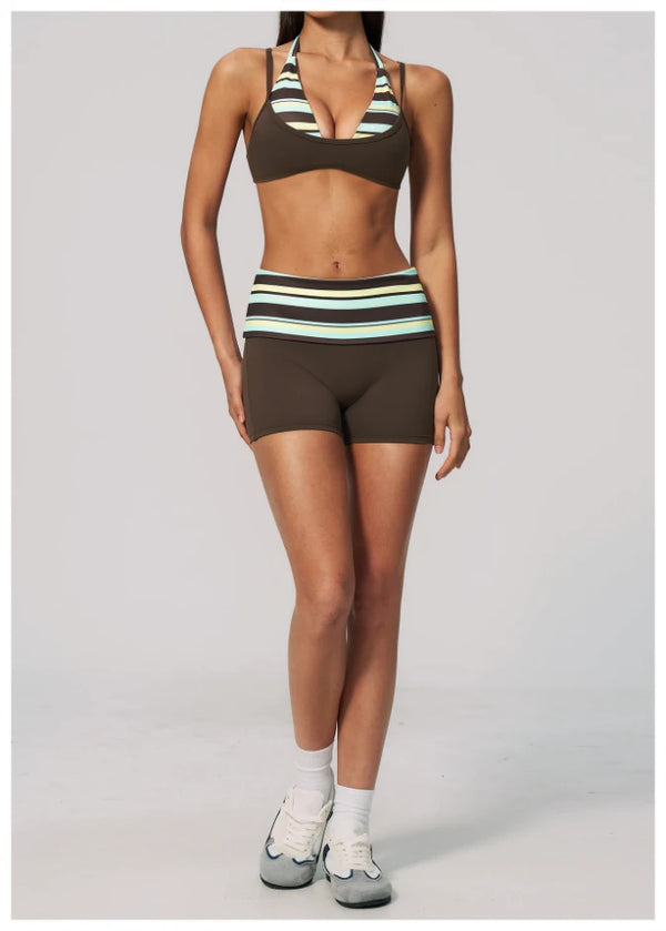 SPARK 2026 Summer New Fold Over Yoga Fitness Shorts ZC4549
