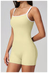 SPARK Women's Square Neck Backless Yoga Fitness Bodysuit ZC2134-2