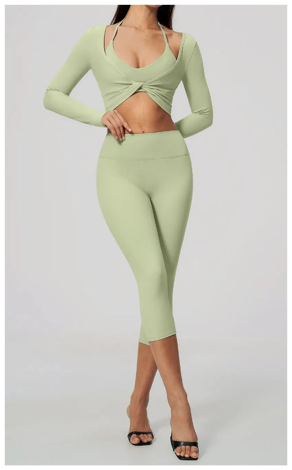 Spark Women's Long Sleeve Cropped Yoga Top ZC5529