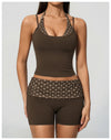 SPARK New Color-blocked Polka Dot Yoga Tank Top ZC4549