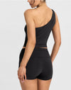 SPARK One-shoulder Twisted Yoga Tank Top for Women FNK26071