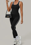 SPARK Color Block Naked-feel Fit Yoga Fitness Two-piece Set TF7709