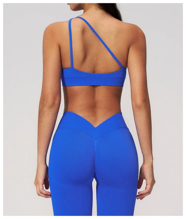 SPARK Spring New One Shoulder Pretty-Back Yoga Bra ZC7790