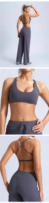 SPARK Women’s Cross-Back Yoga Top with Built-in Bra CY3535
