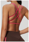 SPARK Women’s Cutout Crossover Back Naked-Feel Sports Bra ZC2578