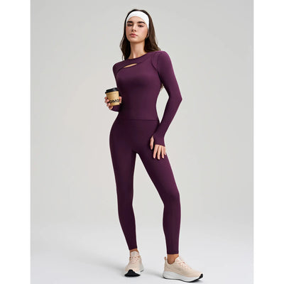 SPARK Women's Front Cut-Out Long Sleeve Top RQ557