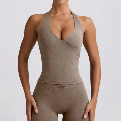 SPARK Halter Neck Yoga Sport Tank Top QY6508