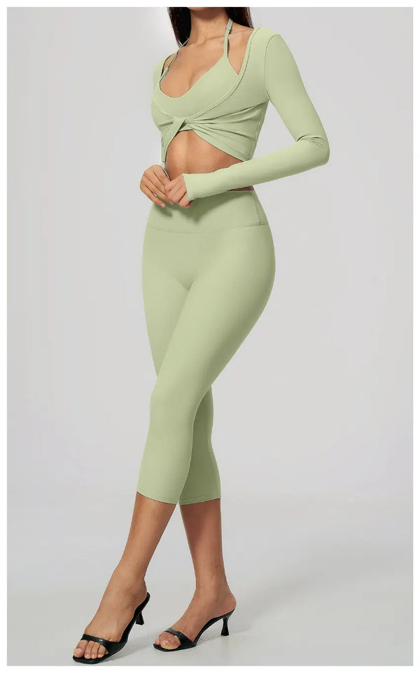 Spark Women's Long Sleeve Cropped Yoga Top ZC5529