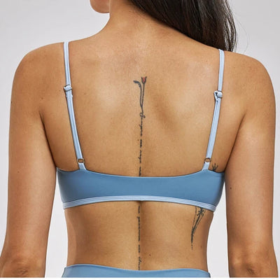 SPARK Women's Color Block Spaghetti Strap Yoga Bra ZC6116