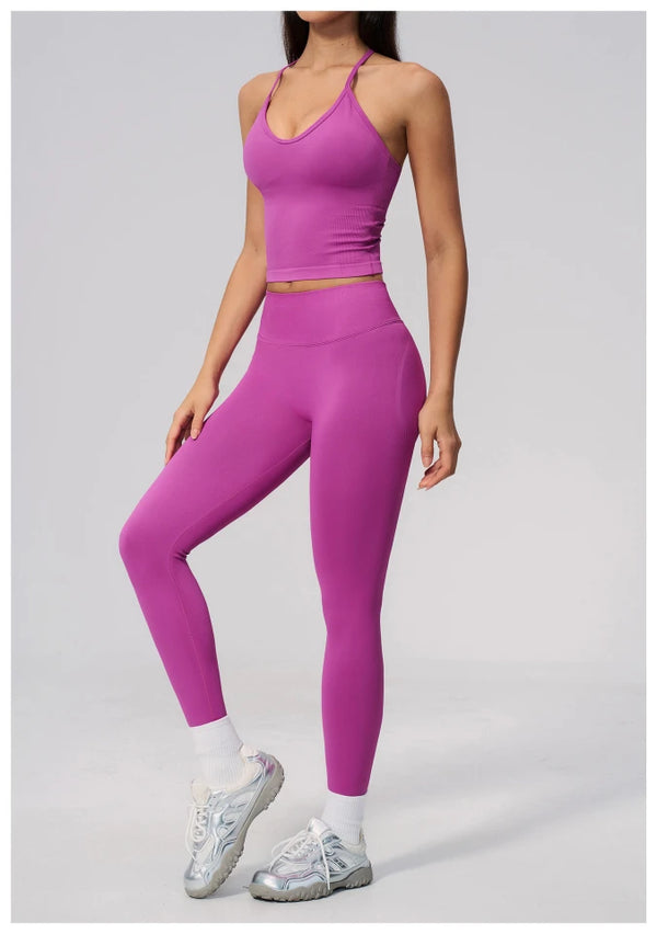 SPARK Seamless Halter Neck Y-Back Yoga Fitness Tank Top ZC3595