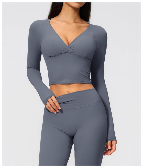 SPARK Women's Slim-Fit Long-Sleeve Yoga Top ZC4208