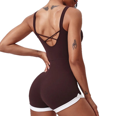 SPARK Simple Style Yoga Sports Running Fitness Jumpsuit CY4094