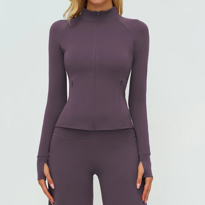 SPARK Yoga Long-sleeved Zip-up Pocket Jacket For Women ZC4510