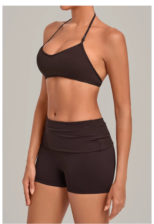 SPARK Women's Halter Neck Sports Bra with Built-In Pads TF8402