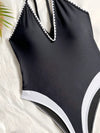 SPARK Deep V Sexy Black Swimsuit CS6772