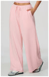 SPARK Women's Thickened Brushed Wide Leg Yoga Pants | Drawstring Waist Casual Trousers ZC9626-1
