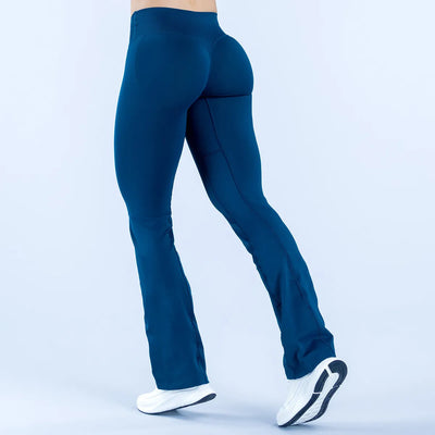 SPARK Seamless Cross-Waist Yoga Pants with Flared Legs RXW3016