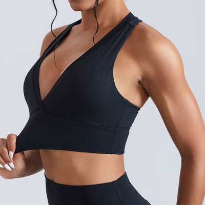 SPARK Deep V Shaped Racerback Yoga Bra CY3470