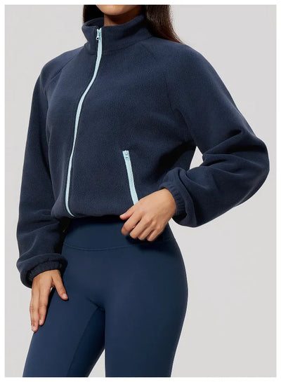 SPARK Women's Plush Fleece Zip-Up Jacket ZC5585