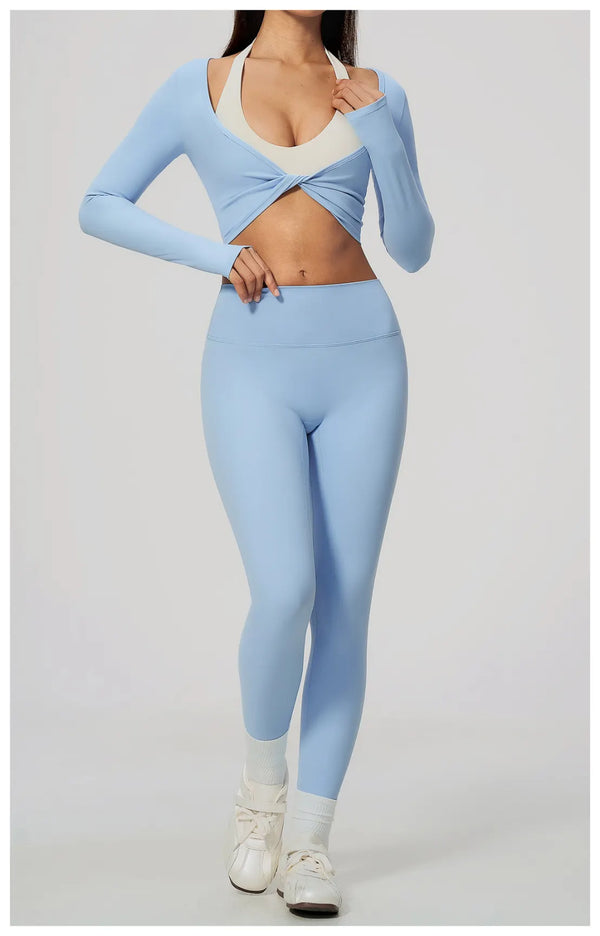 Spark Women's Long Sleeve Cropped Yoga Top ZC5529