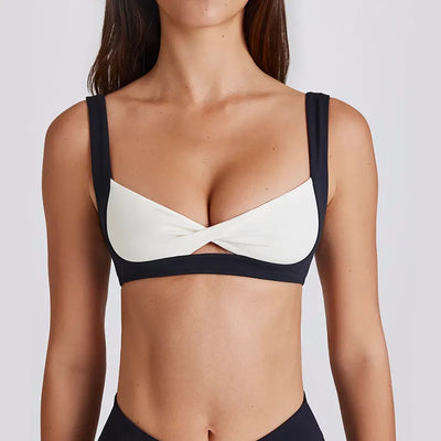 SPARK Sexy Contrast Twisted Bra With a Hole QY6538