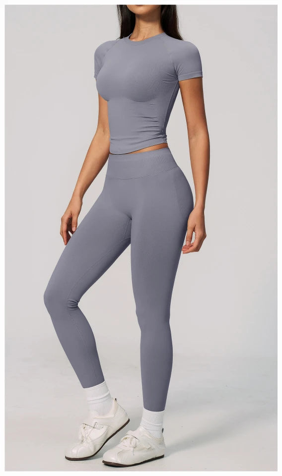 SPARK Seamless Short Sleeve Yoga Athletic Top ZC4535