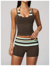 SPARK New Color-blocked Polka Dot Yoga Tank Top ZC4549