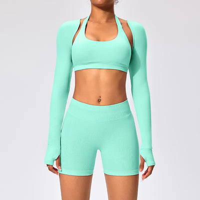 SPARK Women's Thin Smock with Open Back Fitness Cropped Top RX2376