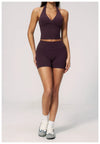 SPARK Women's Halter Deep V-neck Yoga Tank Top ZC4208