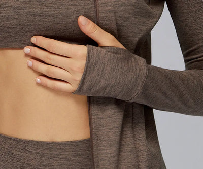 SPARK Brushed Long Sleeve Zip Pocket Jacket For Women ZC4510