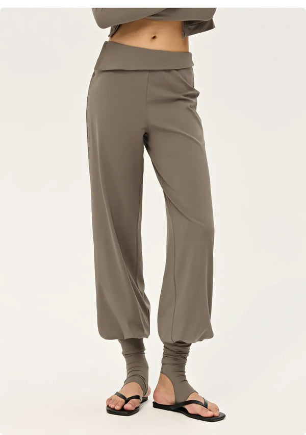 SPARK Women's Irregular Button Waist Wide Leg Pants DS126128