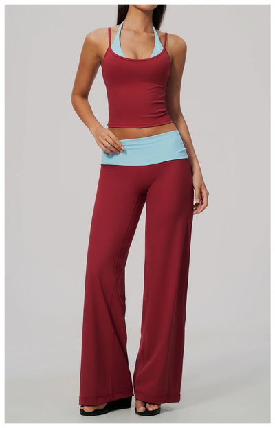 SPARK Women’s Color Block Halter Cami Yoga Tank Top ZC2585