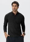 SPARK Men's Half-zip Cotton-Linen Feel Casual Workout & Running Top 61530YEL