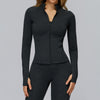 SPARK Brushed Long Sleeve Zip Pocket Jacket For Women ZC4510