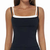 SPARK Fake Two-Piece Square Neck Yoga Tank Top ZC3092
