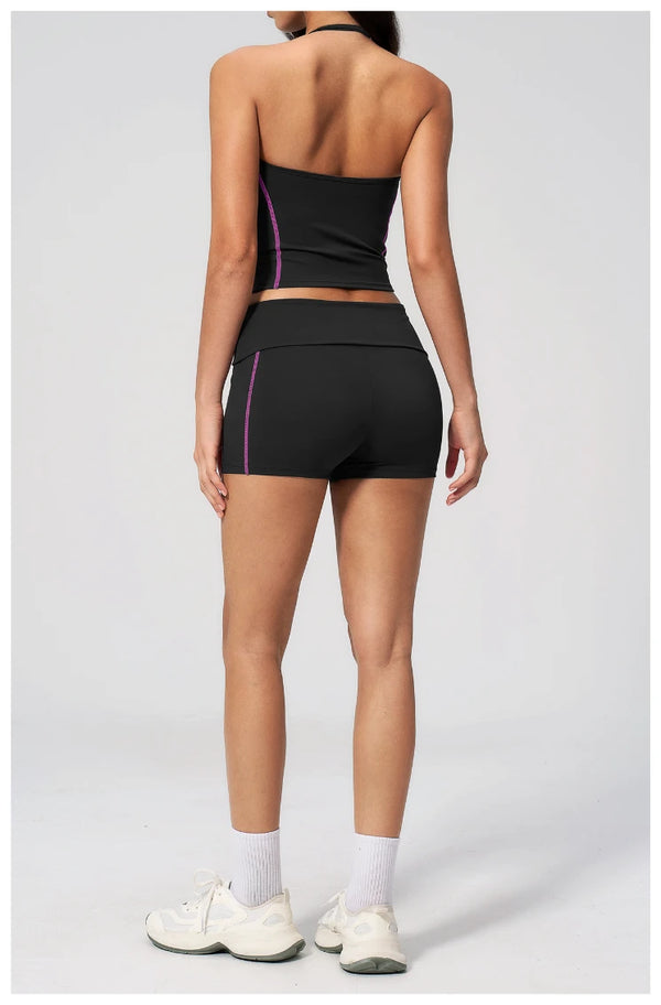 SPARK New Fashionable Contrast Color Yoga Outfit 2 Piece Set ZC4533