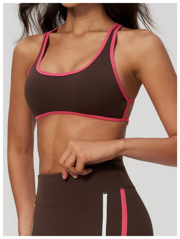 SPARK Women’s Cutout Crossover Back Naked-Feel Sports Bra ZC2578