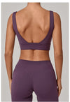 SPARK Women's Wide Hem High Support Open Back Yoga Bra QS25010