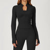 SPARK Stand Collar Zipper Yoga Jacket For Women ZC4513