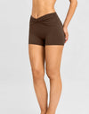 SPARK Shirred Waist Yoga Shorts for Women FNK26071
