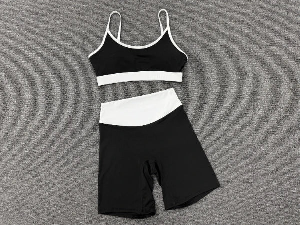 SPARK Women's Color-block Premium Activewear Yoga 2 Piece Set TF6211