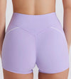 SPARK Contrast Color Twist High Waist Yoga Shorts QY6551
