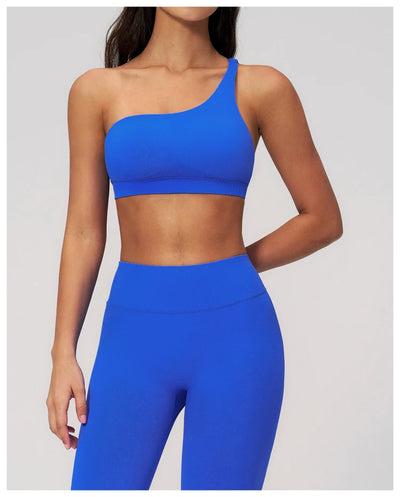 SPARK Spring New One Shoulder Pretty-Back Yoga Bra ZC7790