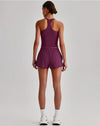 SPARK Women's Racerback Tank Top&Quick Dry Shorts 2 Piece Yoga Set LQ4123