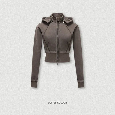SPARK Retro Removable Hooded Jacket for Women TH25301