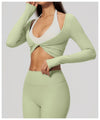 Spark Women's Long Sleeve Cropped Yoga Top ZC5529