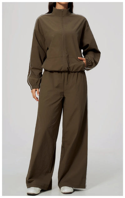 SPARK Women’s Color-Block Stand-Collar Zip-Up Jacket ZC3616-1