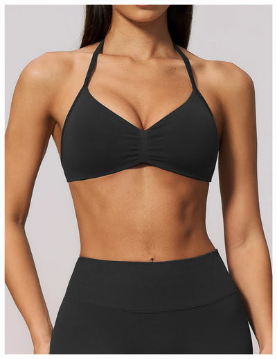 SPARK Women's Seamless Halter Push-up Yoga Sports Bra ZC4535
