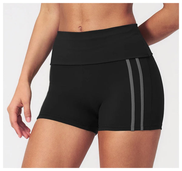 SPARK Women's Contrast Color Foldable Shorts For Women ZC3588