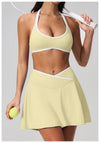 SPARK Color-blocked Halter Yoga Fitness Bra ZC2134